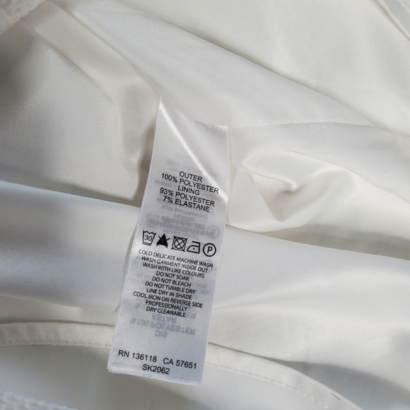 Ever New Melbourne Exposed Zipper White Midi Skirt - Picture 8 of 11